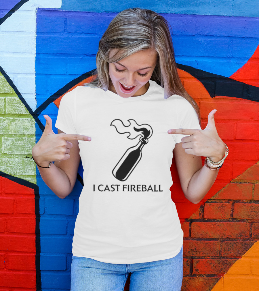 Baddie I Cast Fireball Molotov Flame T-Shirt