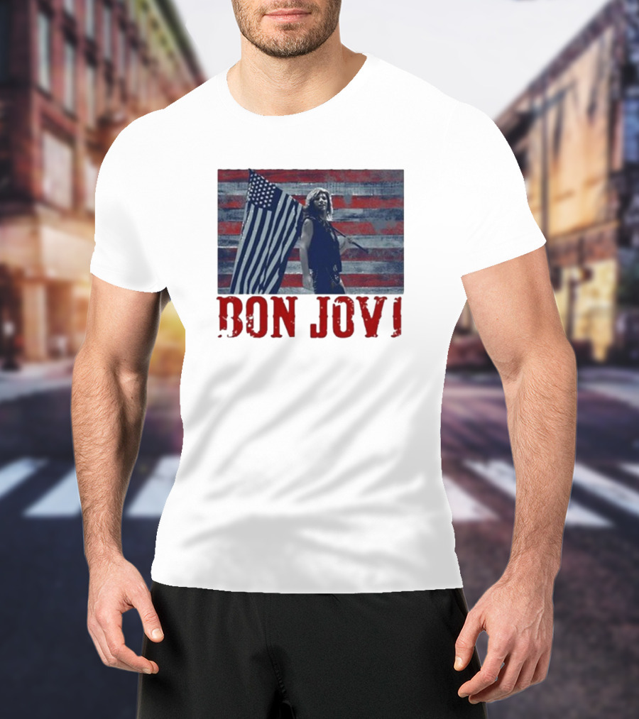 Bon Jovi American Flag T-Shirt