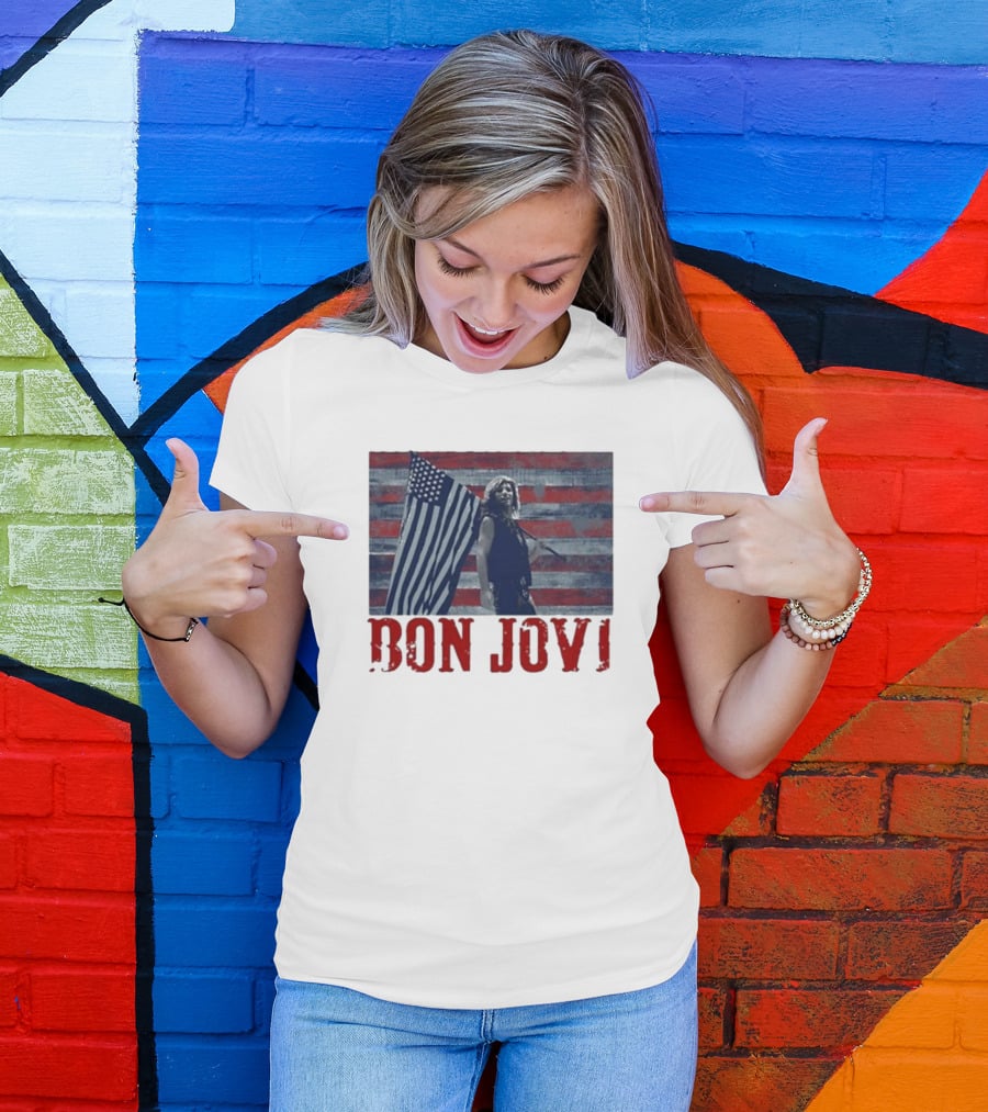 Bon Jovi American Flag T-Shirt