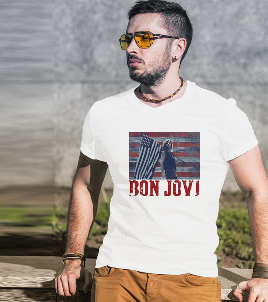 Bon Jovi American Flag T-Shirt