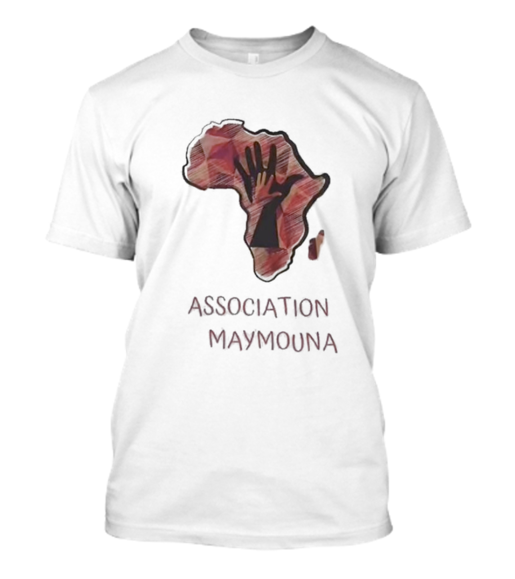 Association Maymouna Africa Map With Hand T-Shirt