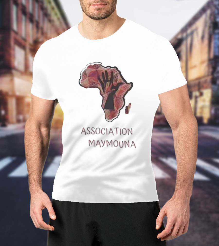 Association Maymouna Africa Map With Hand T-Shirt