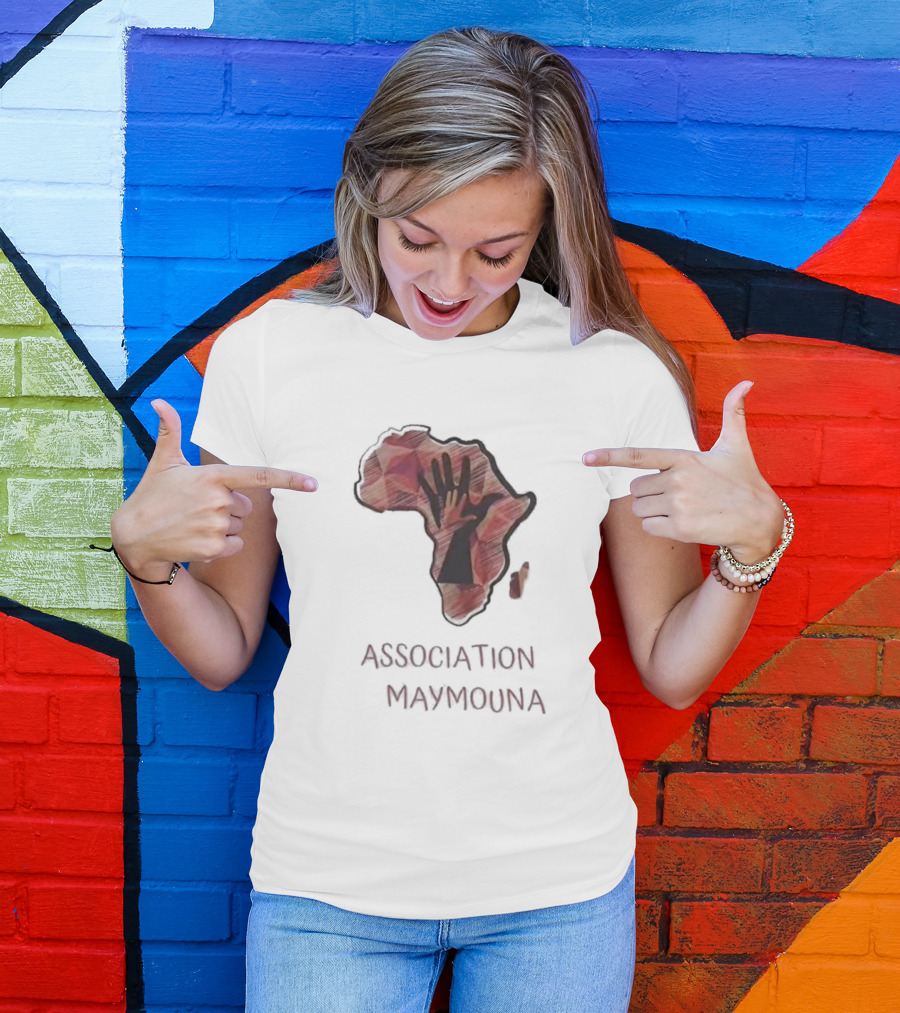Association Maymouna Africa Map With Hand T-Shirt