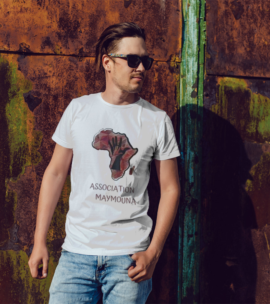 Association Maymouna Africa Map With Hand T-Shirt