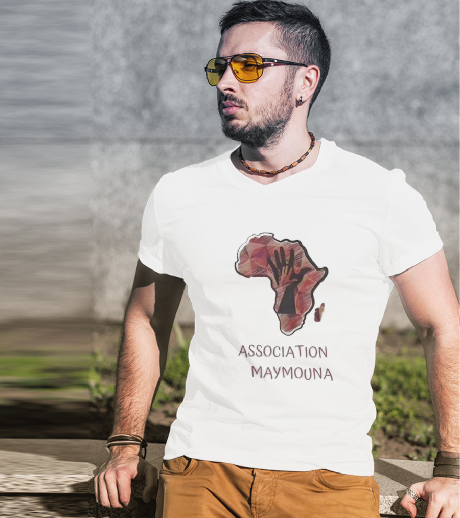 Association Maymouna Africa Map With Hand T-Shirt
