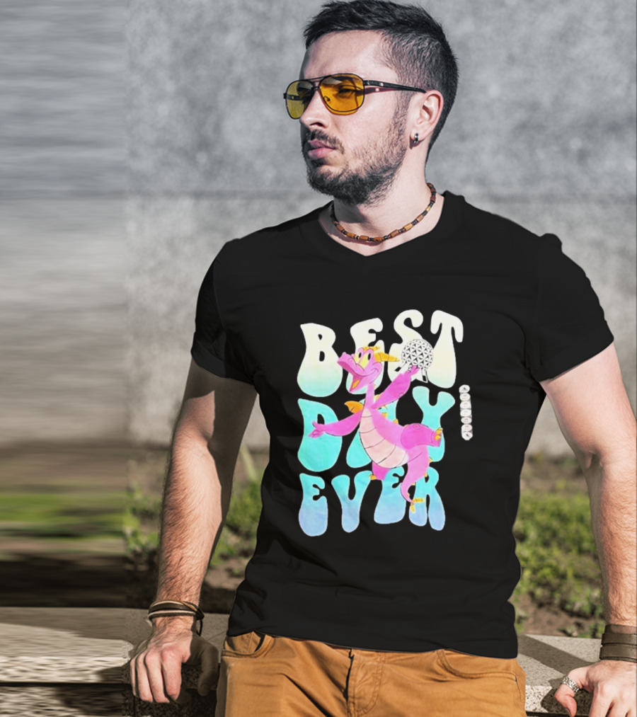 Best Day Ever Figment Dragon Epcot Spaceship Earth T-Shirt