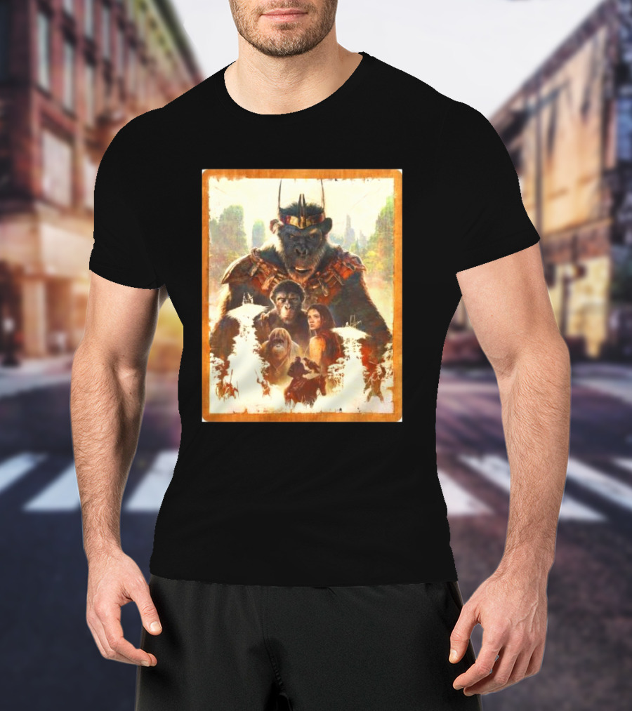 Kingdom Of The Planet Of The Apes Powerful Leadership Apes And Human Alliance T-Shirt