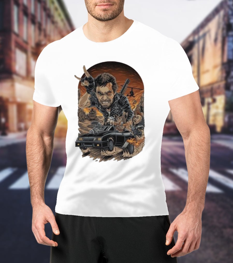 Krisna Okky Mad Max Apocalyptic Road Warrior Scene T-Shirt