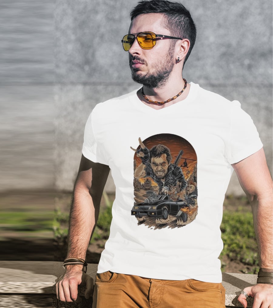 Krisna Okky Mad Max Apocalyptic Road Warrior Scene T-Shirt