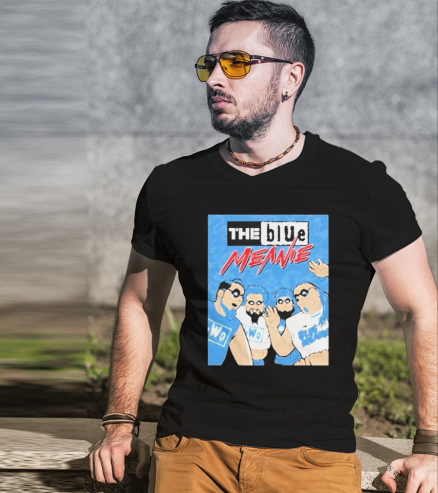 The Blue Meanie NWo Wrestling Comic Style Group T-Shirt
