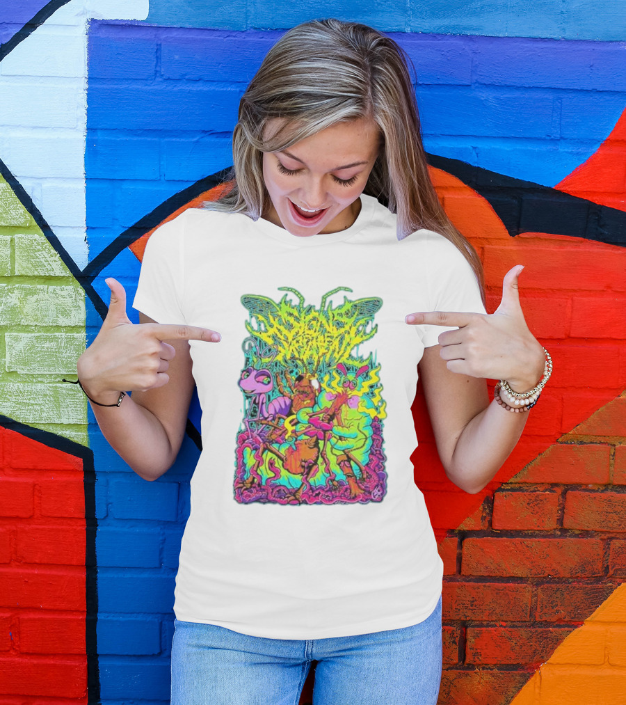 Signs Of The Swarm A Swarm’s Life Neon Psychedelic Insect Adventure T-Shirt