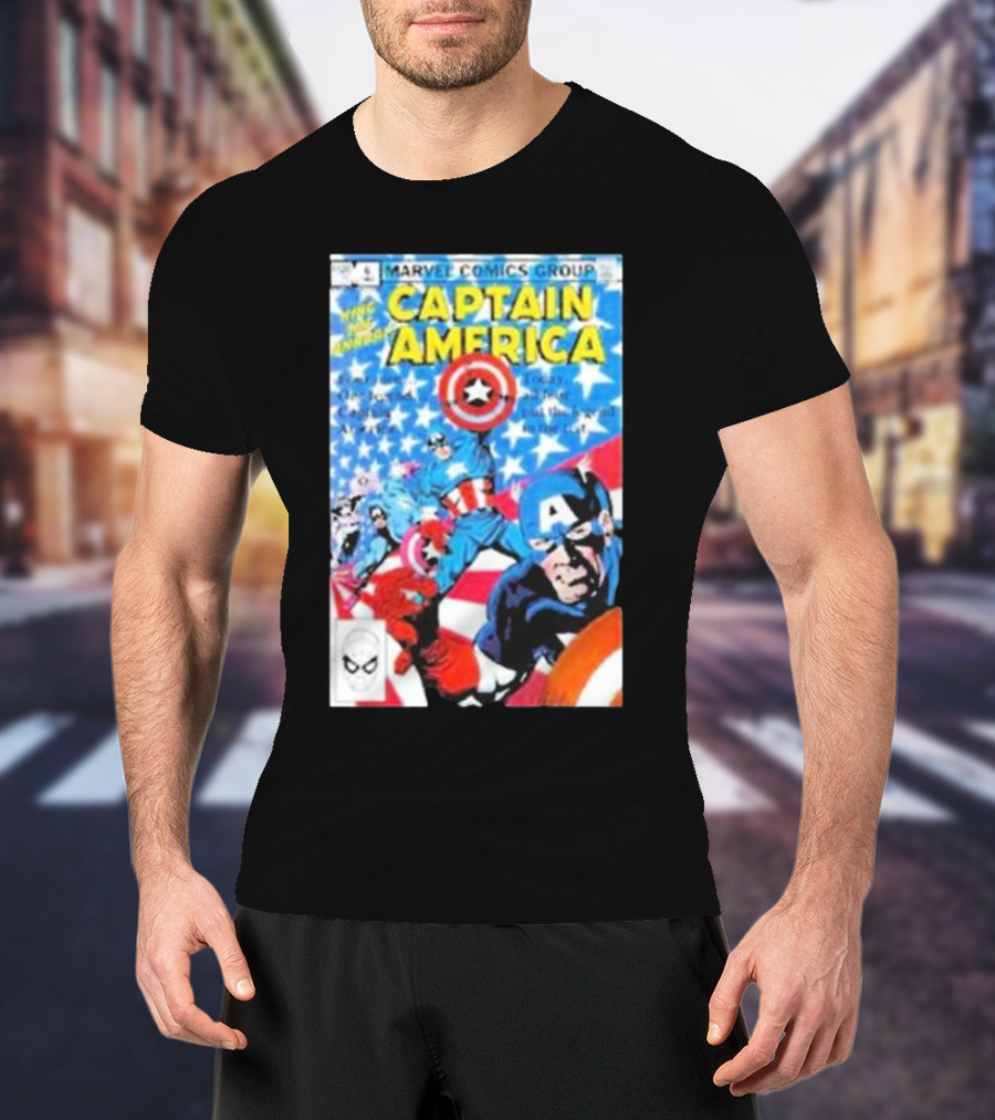 MARVEL COMICS GROUP CAPTAIN AMERICA VINTAGE COVER ROCKOFFTRADE MERCH T-Shirt