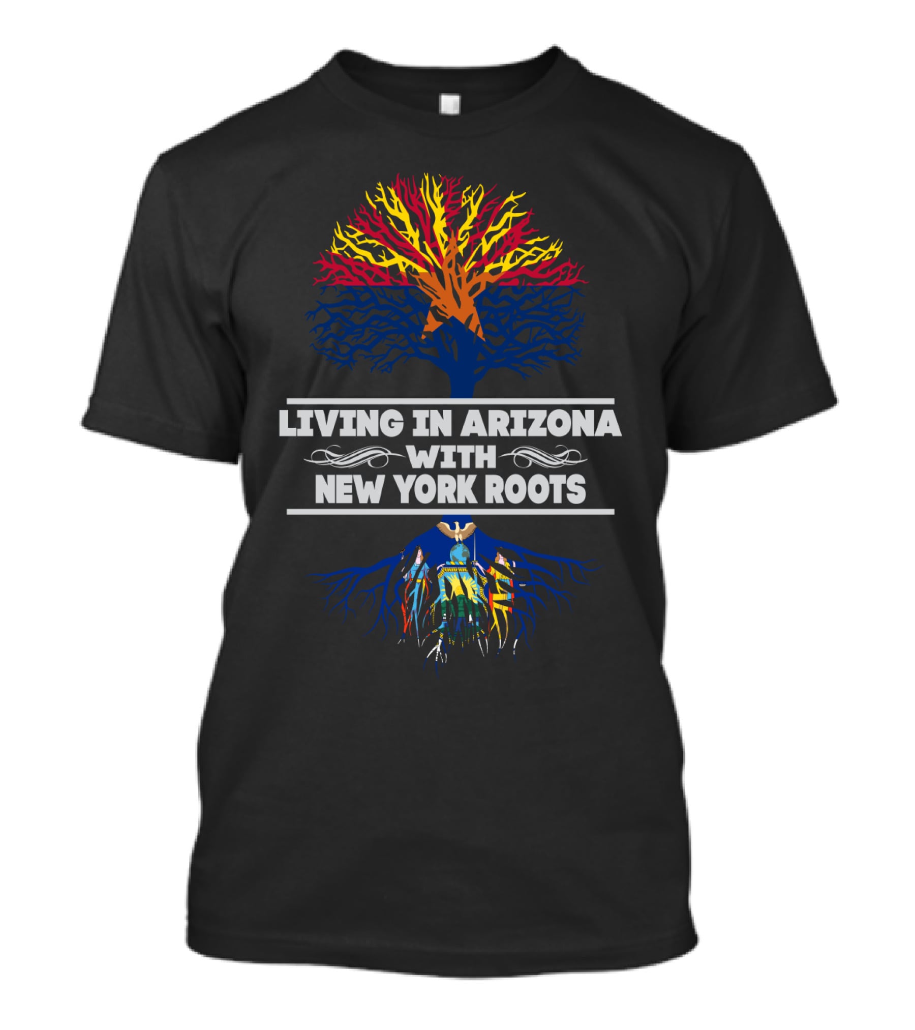 Arizona Desert Life Meets New York City Heritage With Vibrant Tree Symbolism T-Shirt