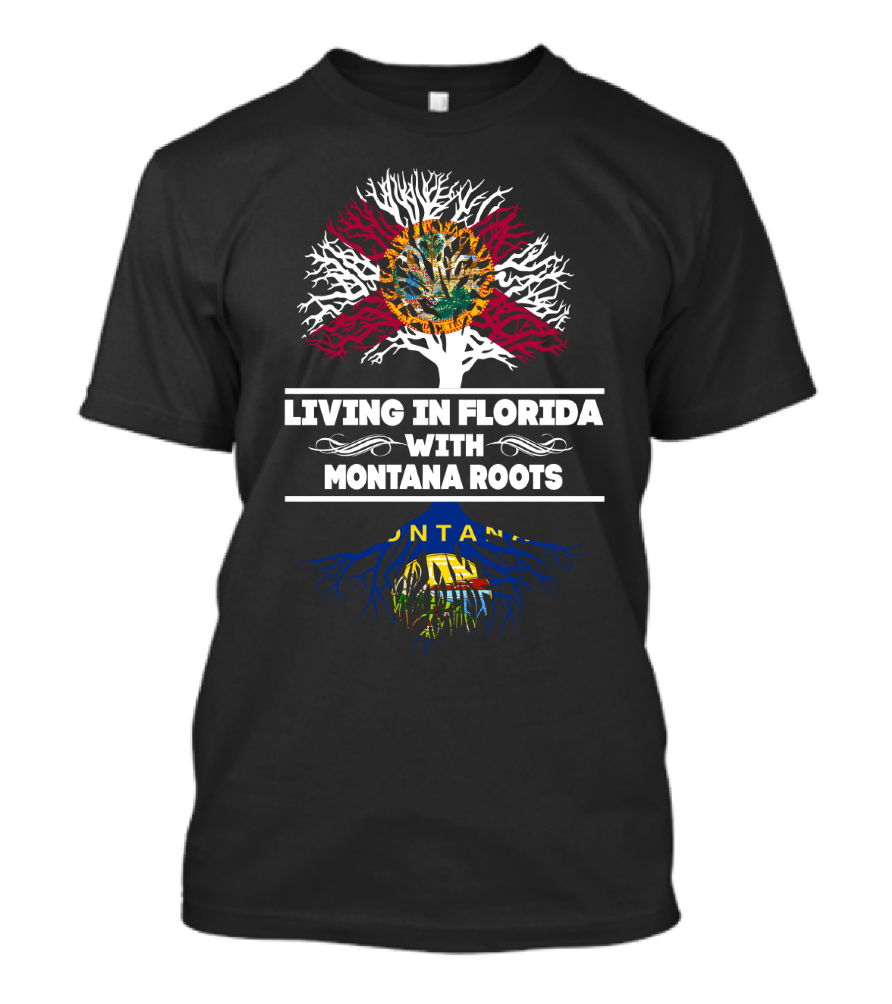 Florida Lifestyle With Deep Montana Roots Heritage Symbolism T-Shirt