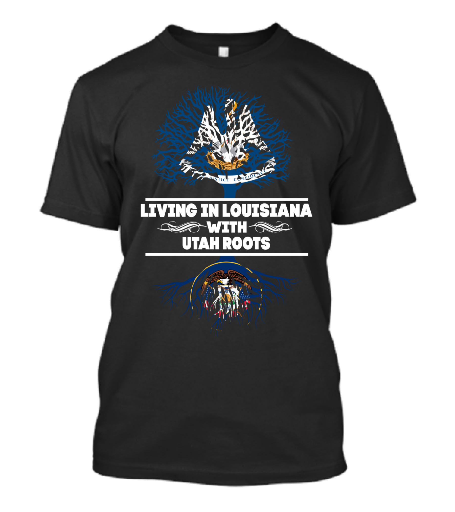 Louisiana Living With Utah Roots Pelican And Beehive Symbolism T-Shirt
