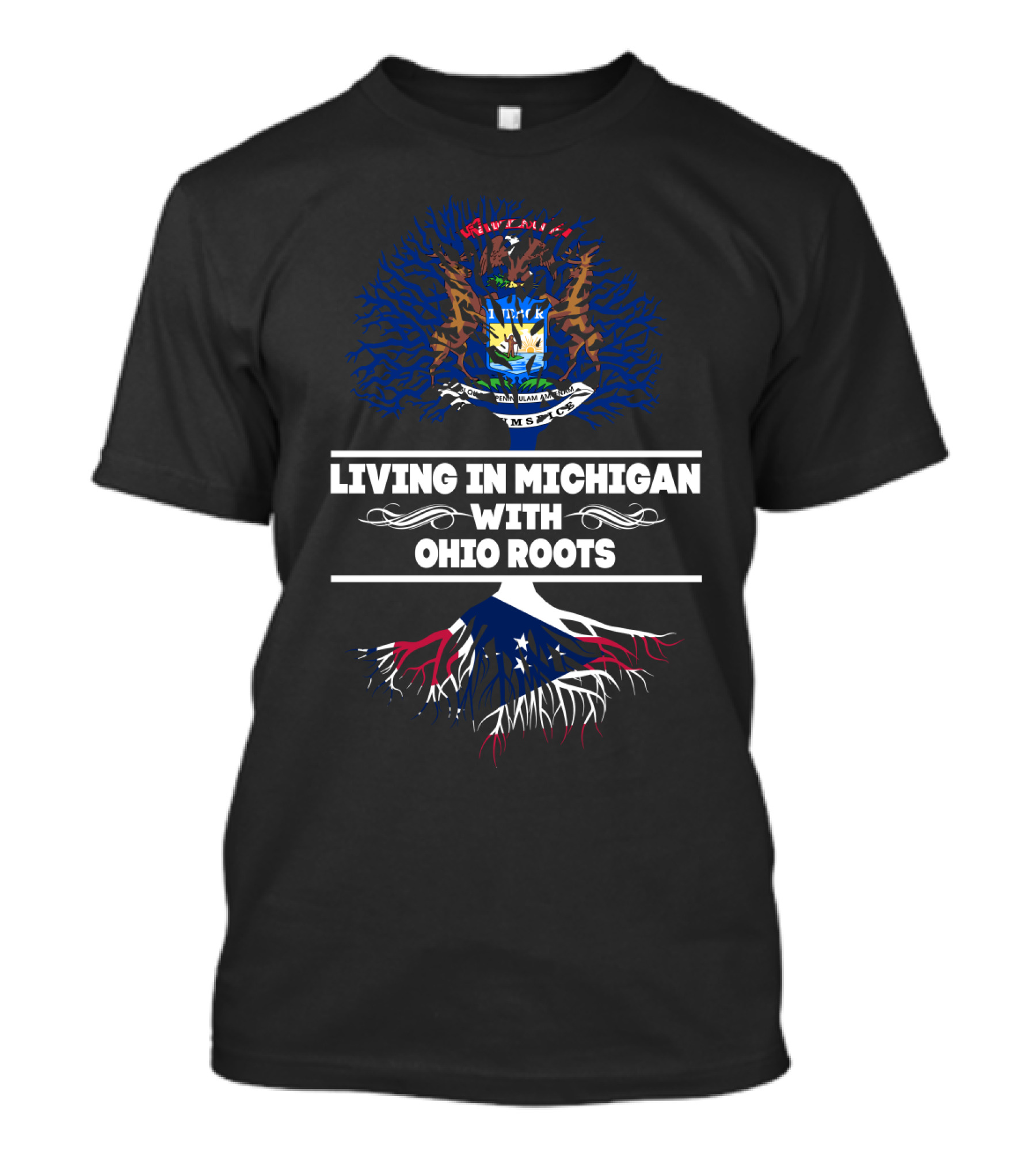 Michigan And Ohio Heritage: Embracing Roots With State Symbols T-Shirt