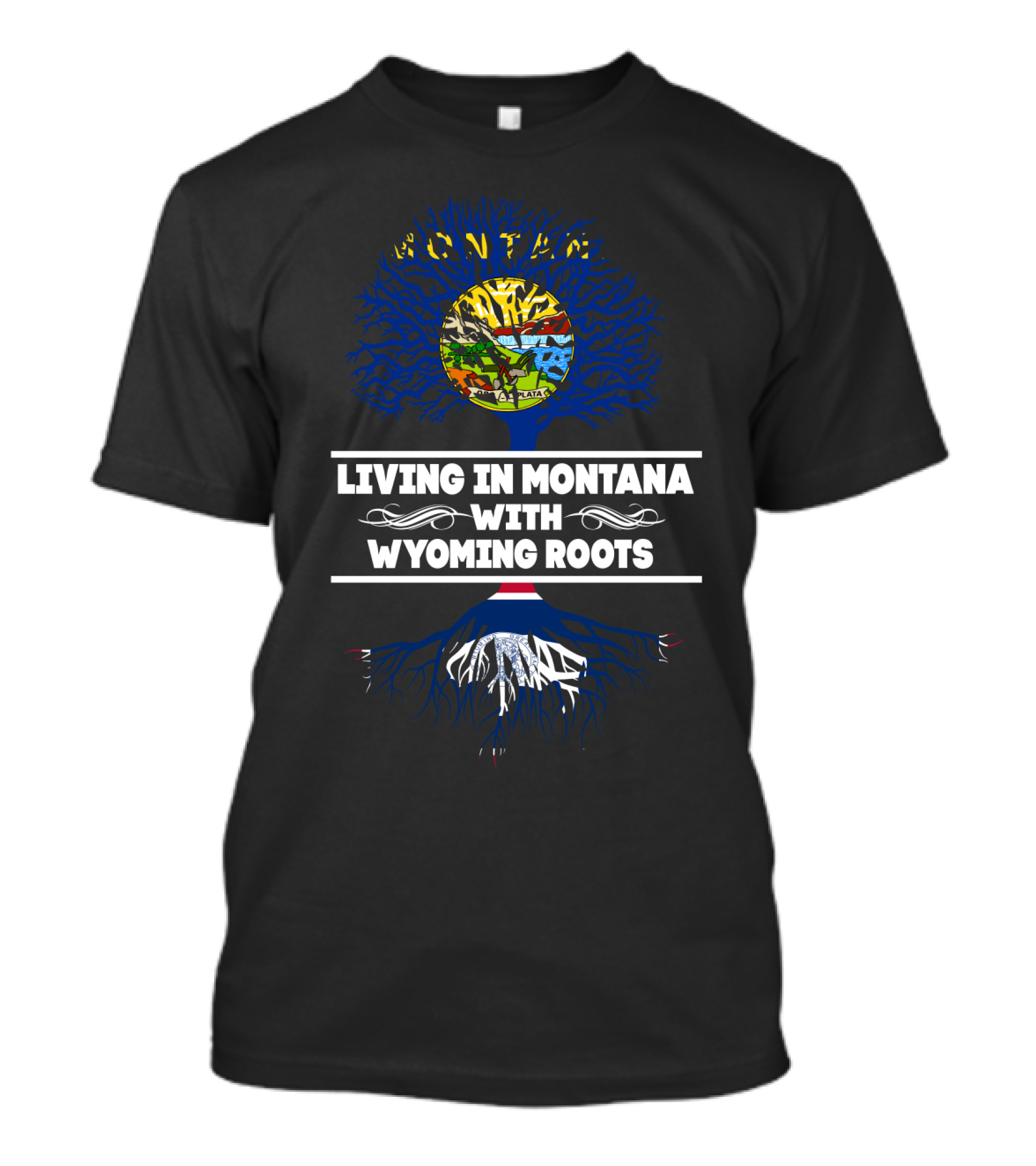 Montana Living Embracing Wyoming Roots With State Symbolism T-Shirt