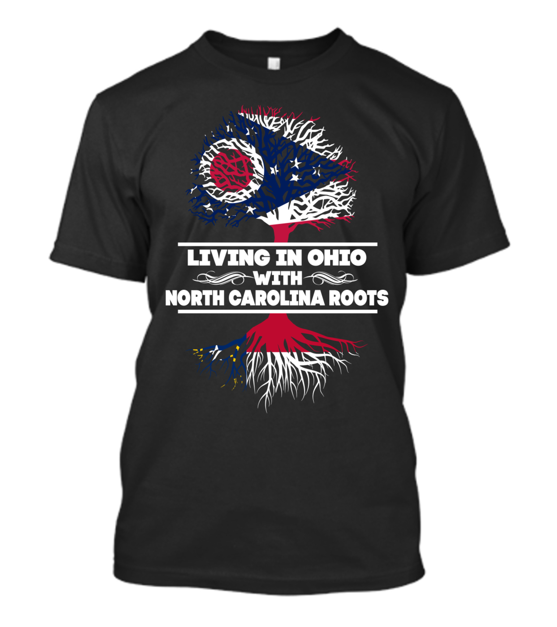 Ohio Pride With North Carolina Heritage Tree Symbolism T-Shirt