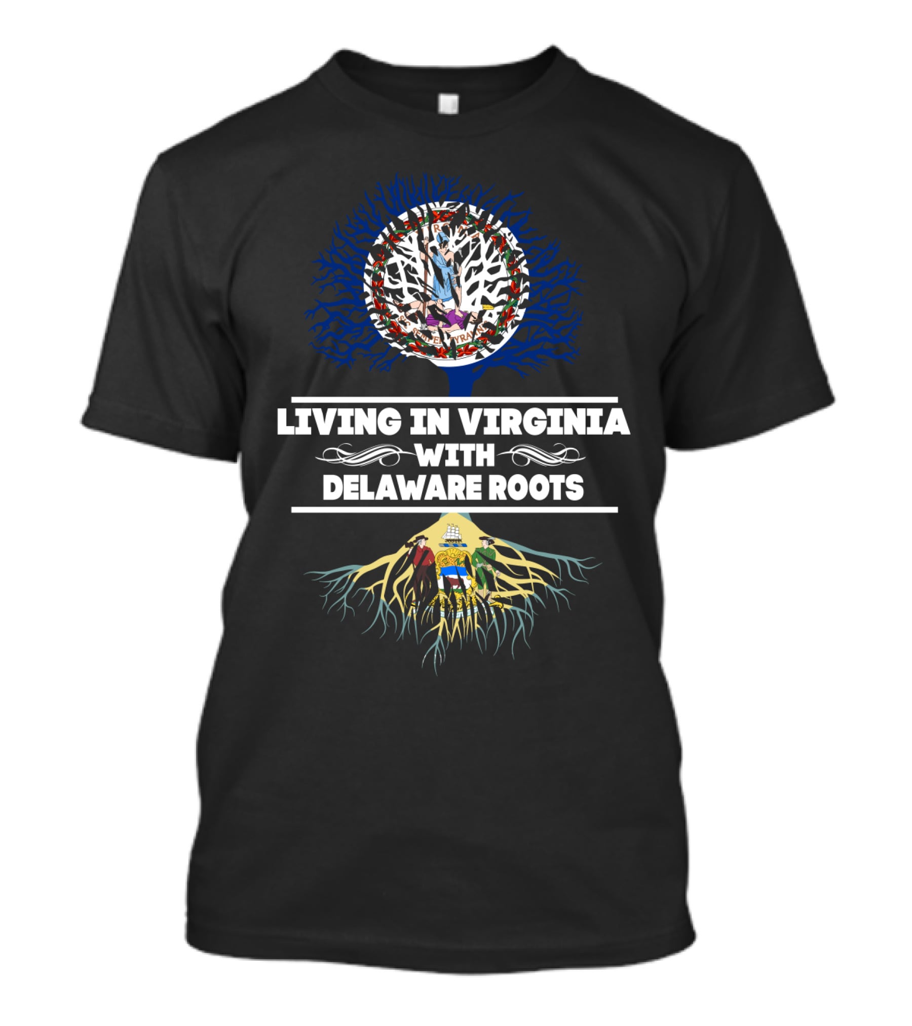 Living In Virginia Embracing Delaware Heritage Through State Symbols And Roots T-Shirt