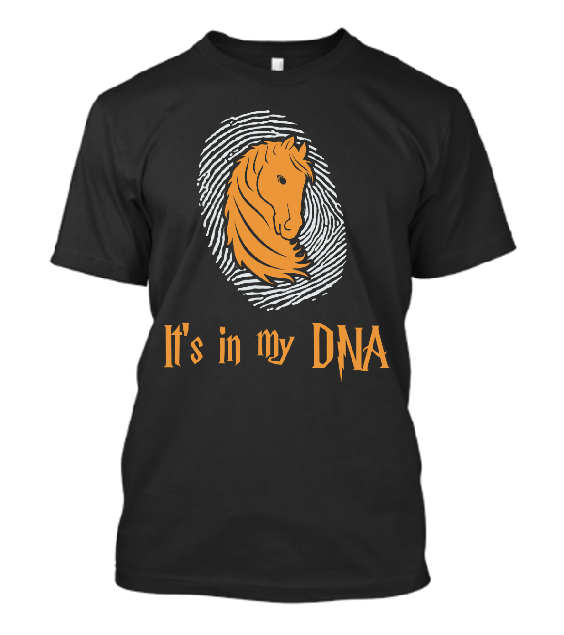 It's In My DNA Horse Love With Horse And Fingerprint T-Shirt