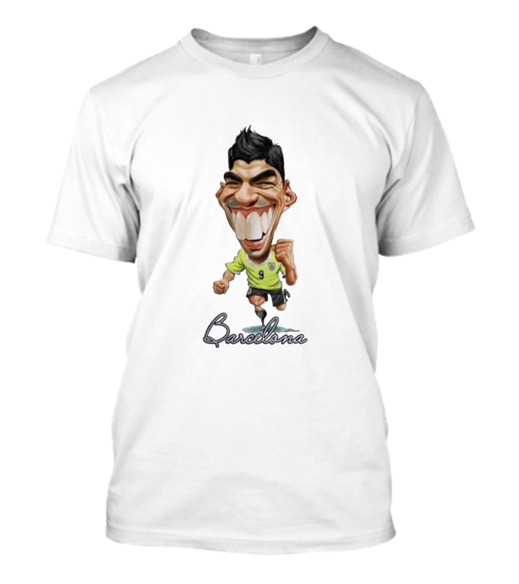 Barcelona Jugadores De Futbol En Caricaturas Número 9 T-Shirt