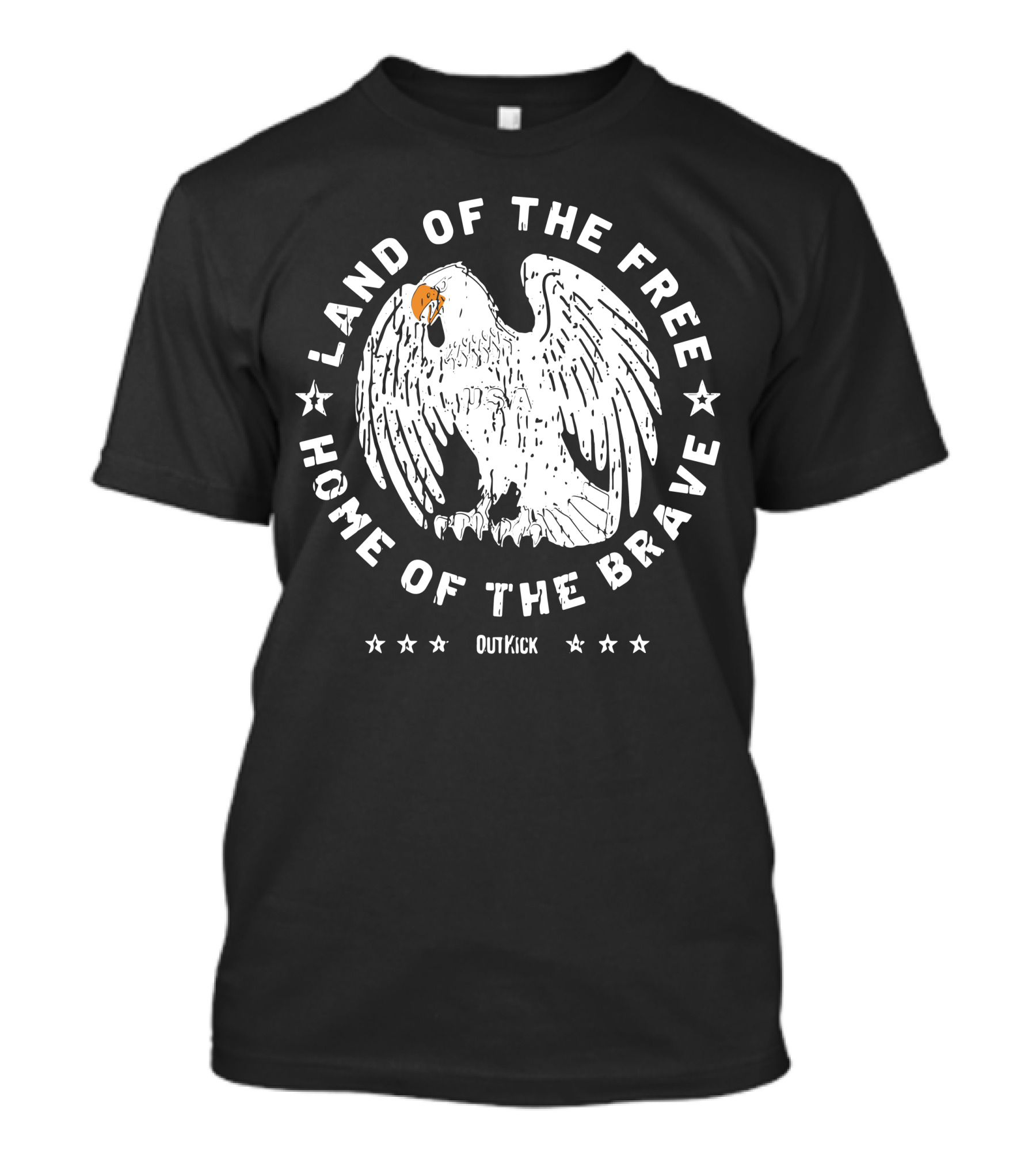 Land Of The Free Home Of The Brave Eagle OutKick T-Shirt