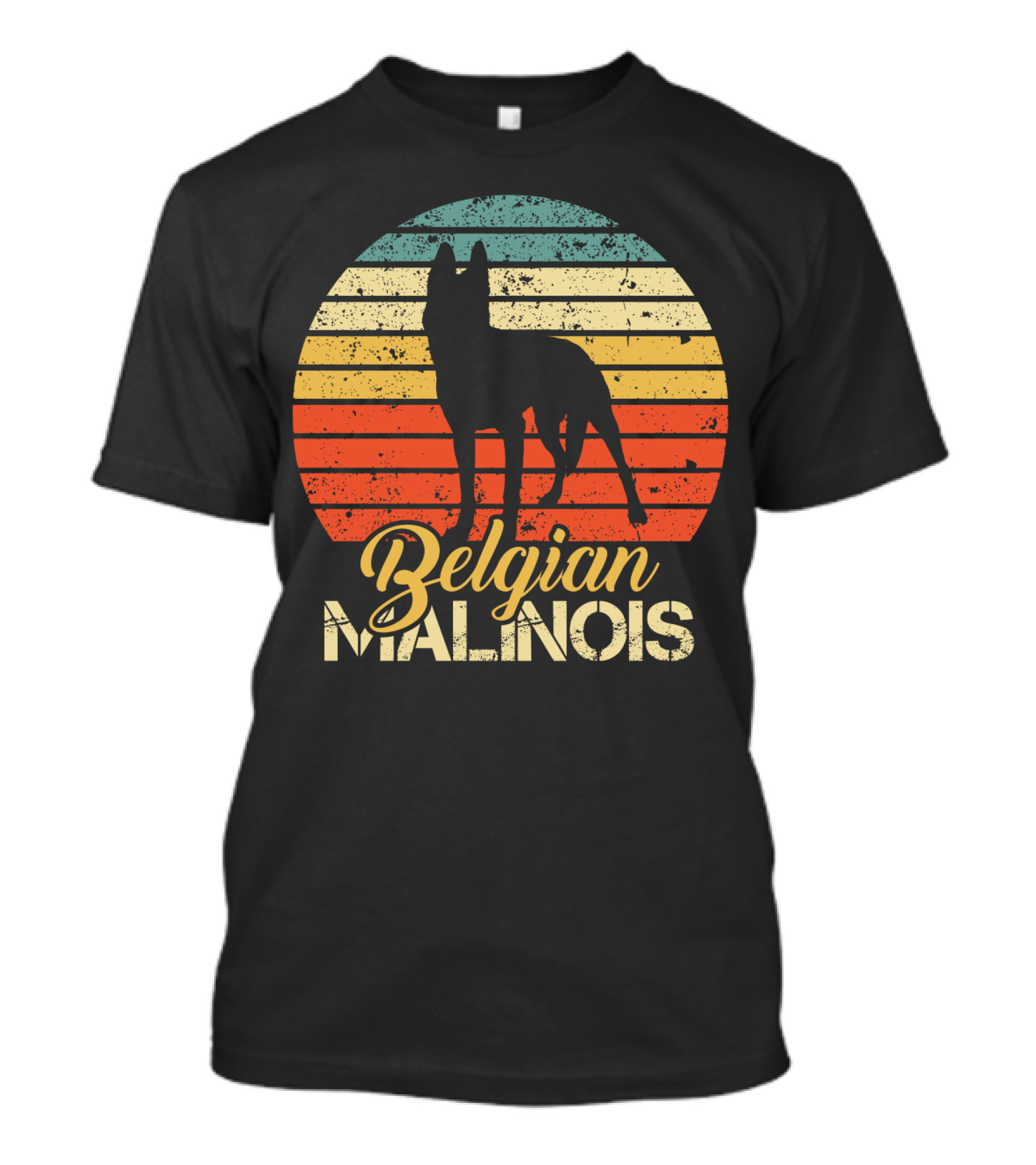 Retro Sunset Belgian Malinois T-Shirt