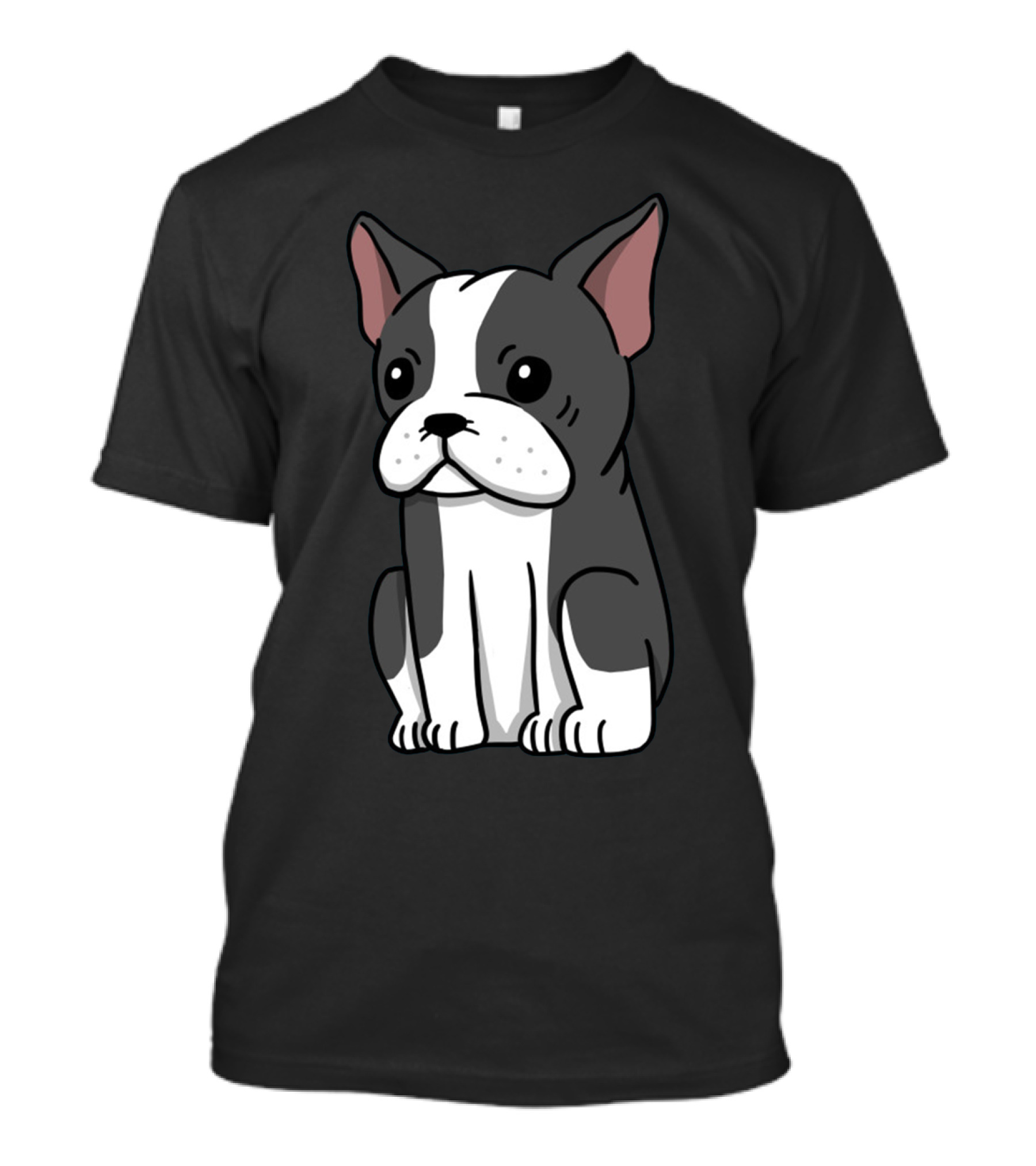 Boston Terrier Cute Cartoon T-Shirt