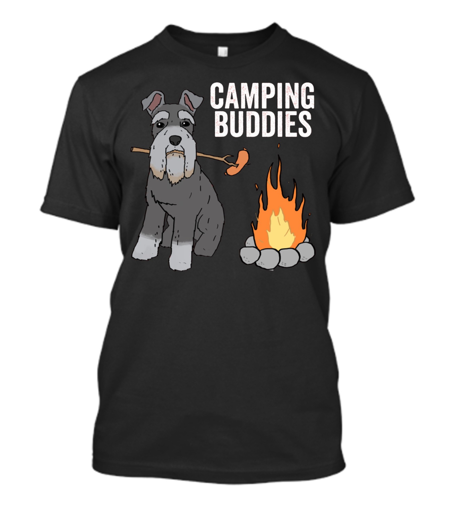 Schnauzer And Campfire Fun: Camping Buddies Delight T-Shirt