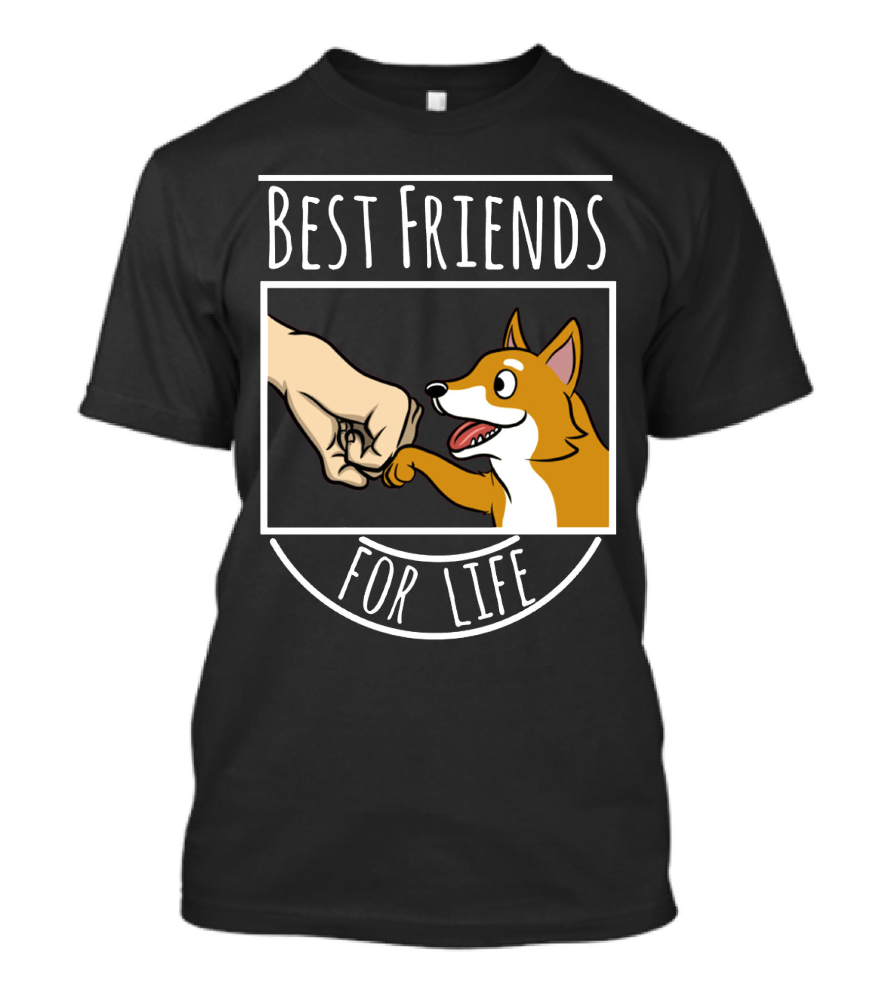 Best Friends For Life Shiba Inu Fist Bump Paws T-Shirt