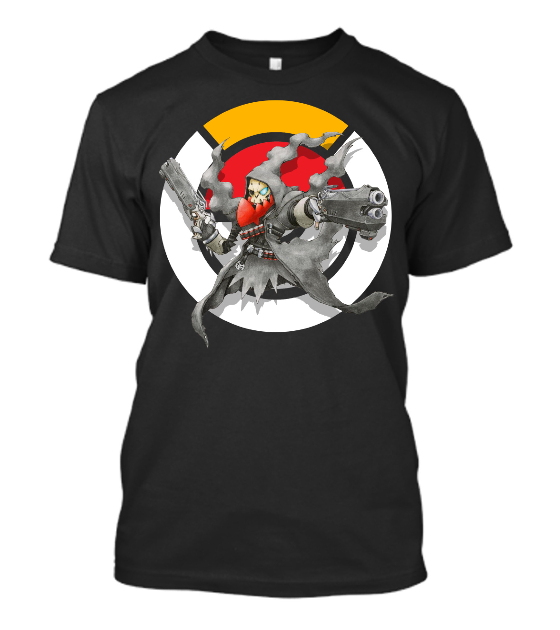 POKEMON DARKRAI REAPER GUNS CIRCLE SYMBOL CROSSOVER T-Shirt