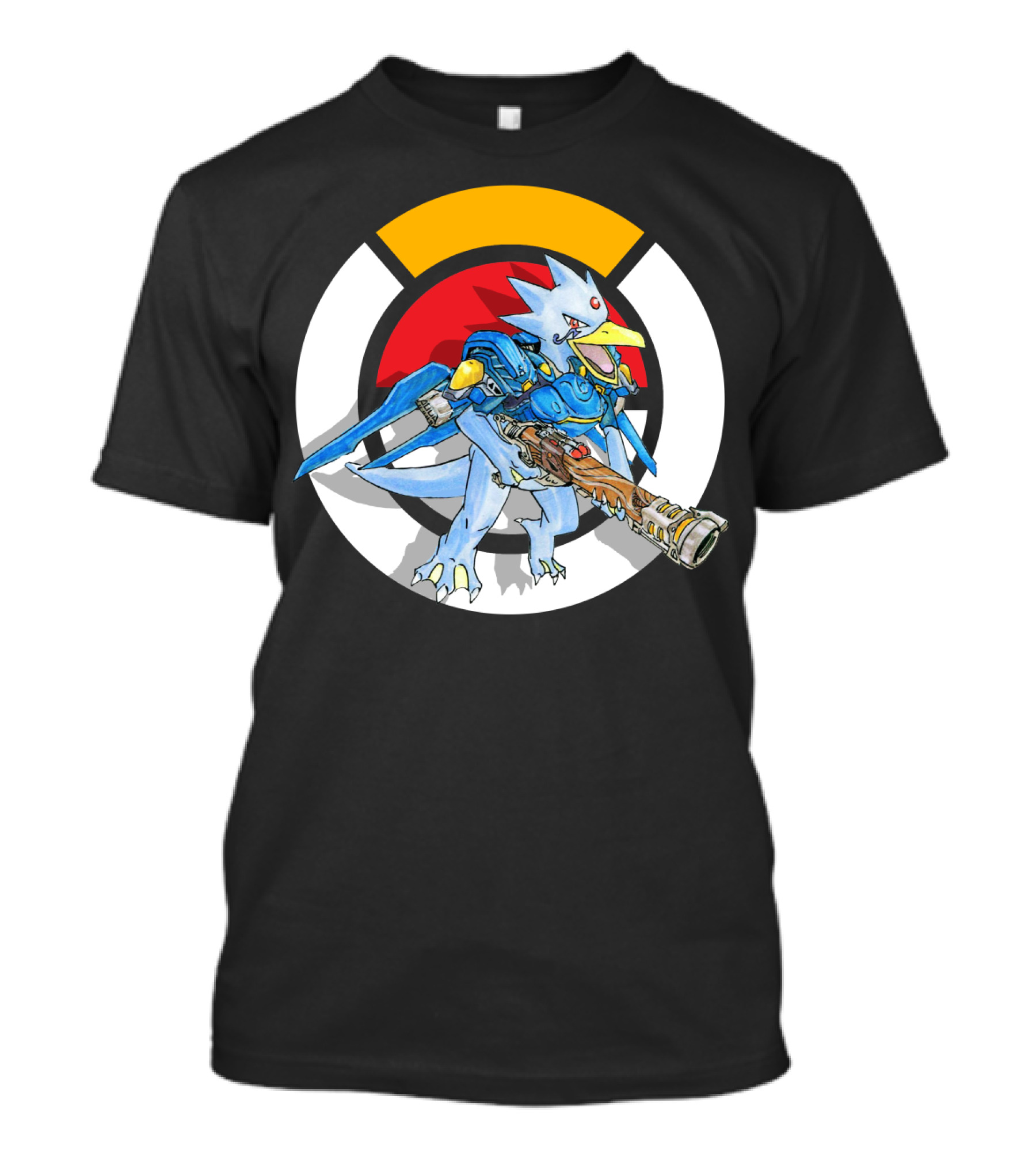 POKEMON X OVERWATCH GOLDUCK X PHARAH Crossover T-Shirt