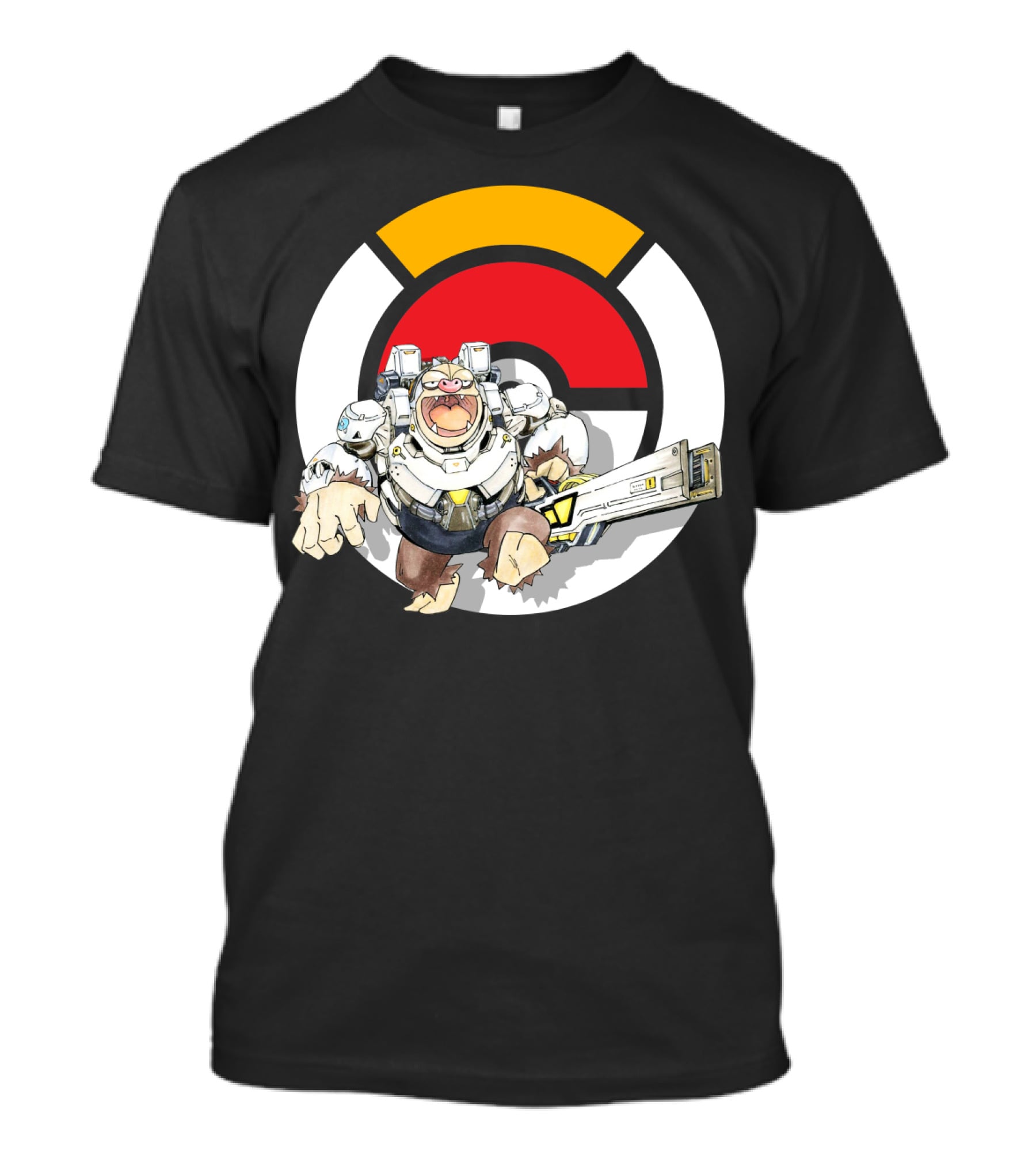 POKEMON X OVERWATCH SLAKING WINSTON Crossover T-Shirt