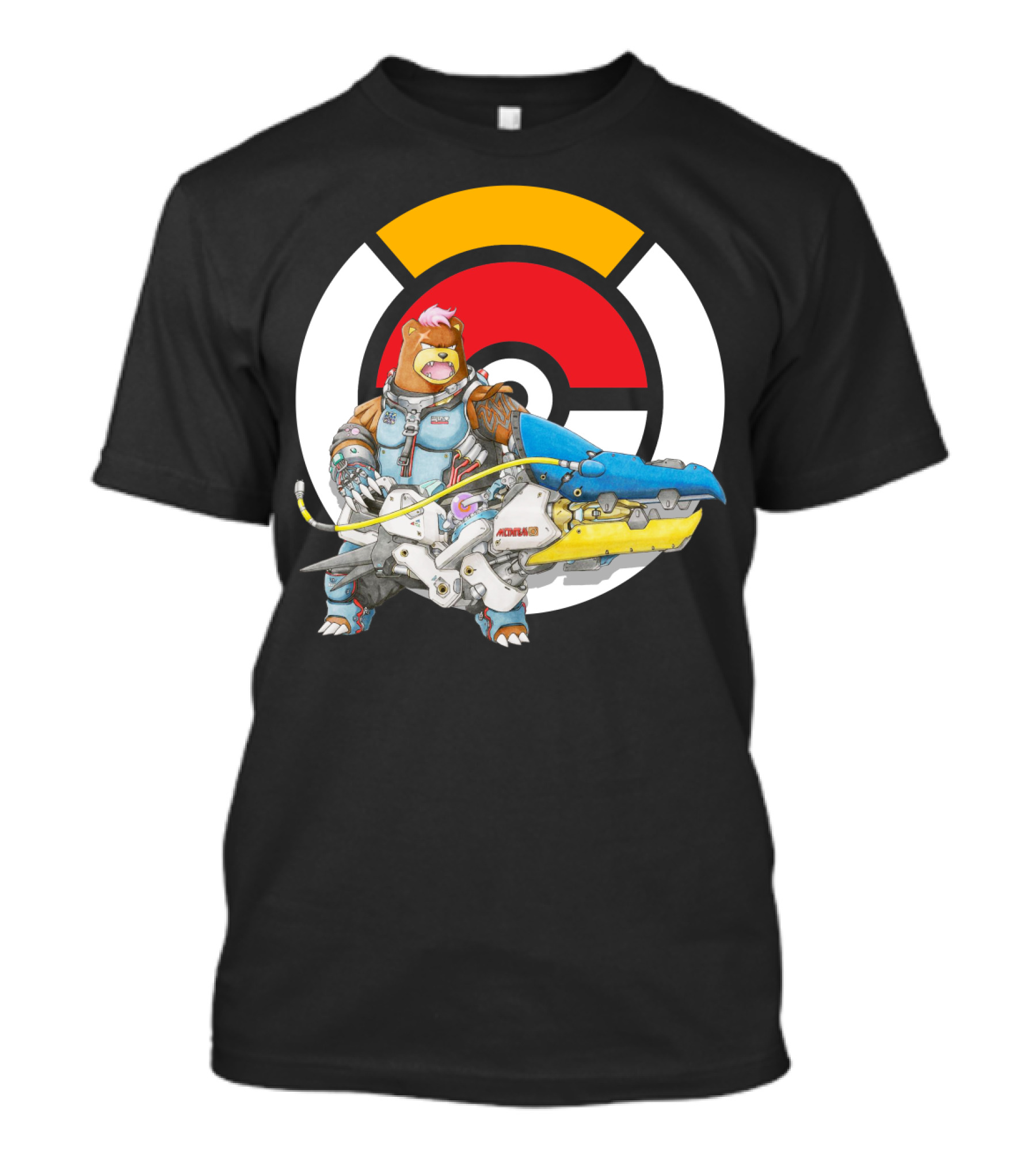 POKEMON X OVER URSARING X ZARYA WHALE воина T-Shirt