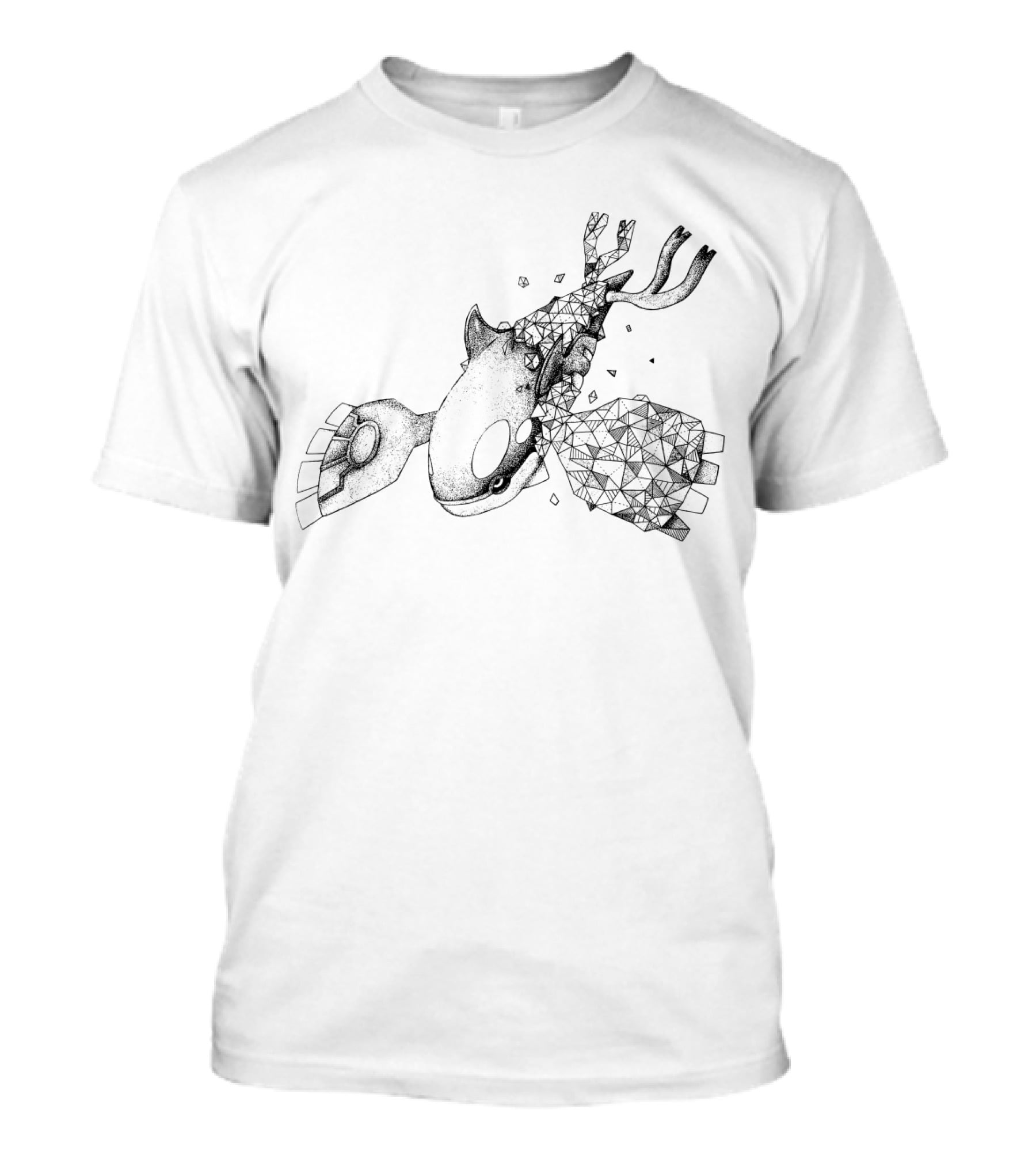 Kyogre Geometric Polygonal Fusion T-Shirt