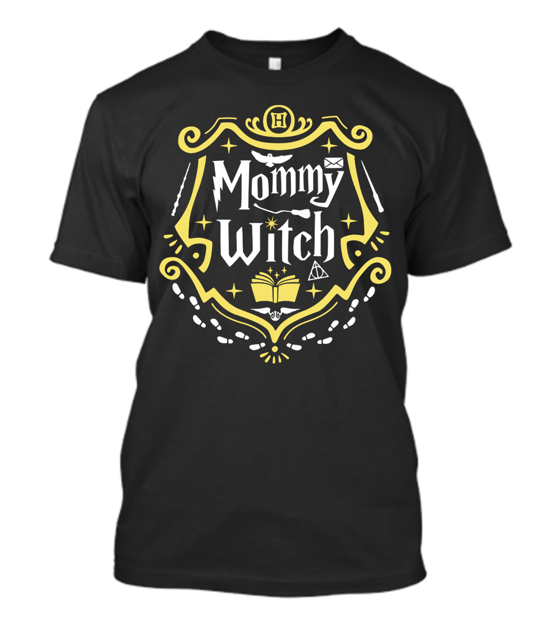 Mommy Witch Crest With Magical Symbols And Book T-Shirt