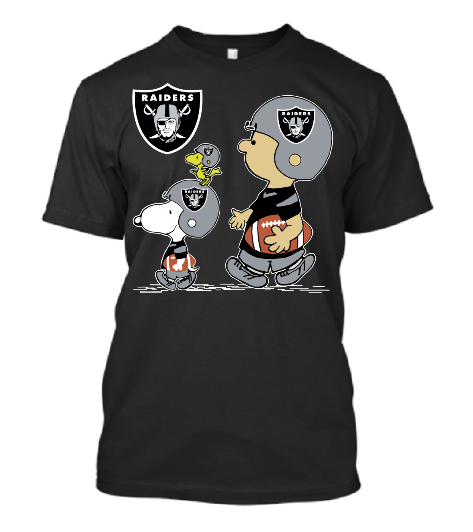 Raiders Christmas Peanuts Cute Football T-Shirt