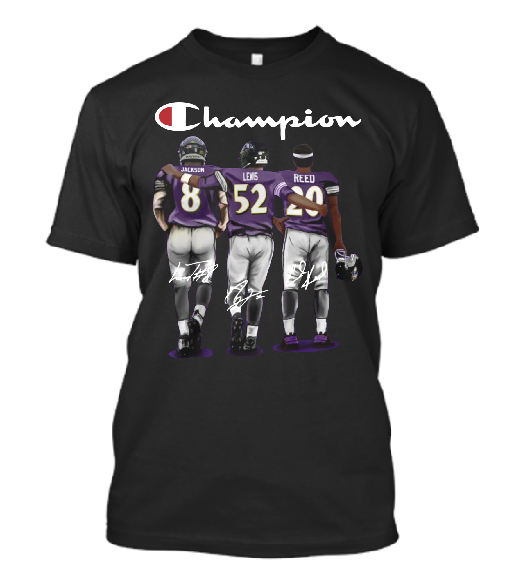 Champion Baltimore Ravens Jackson Lewis Reed Signatures T-Shirt