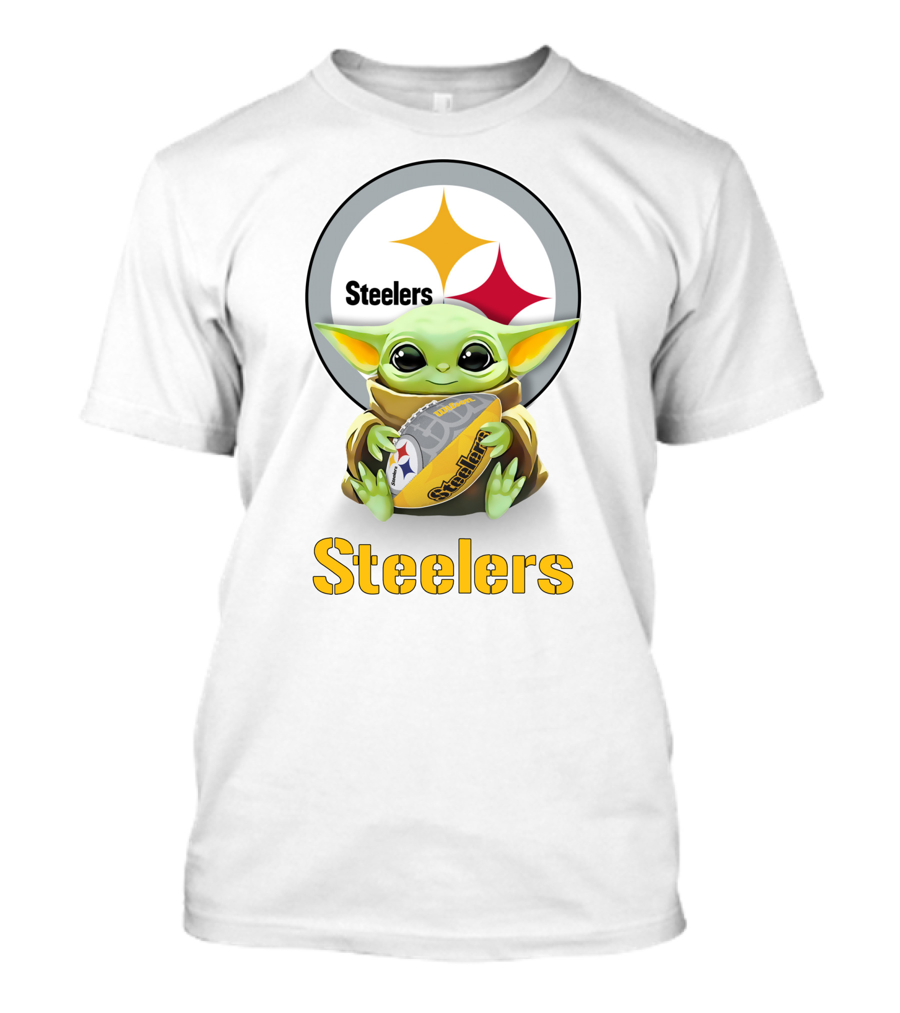 Baby Yoda Hug Steelers Football Tailgate Pittsburgh Steelers T-Shirt