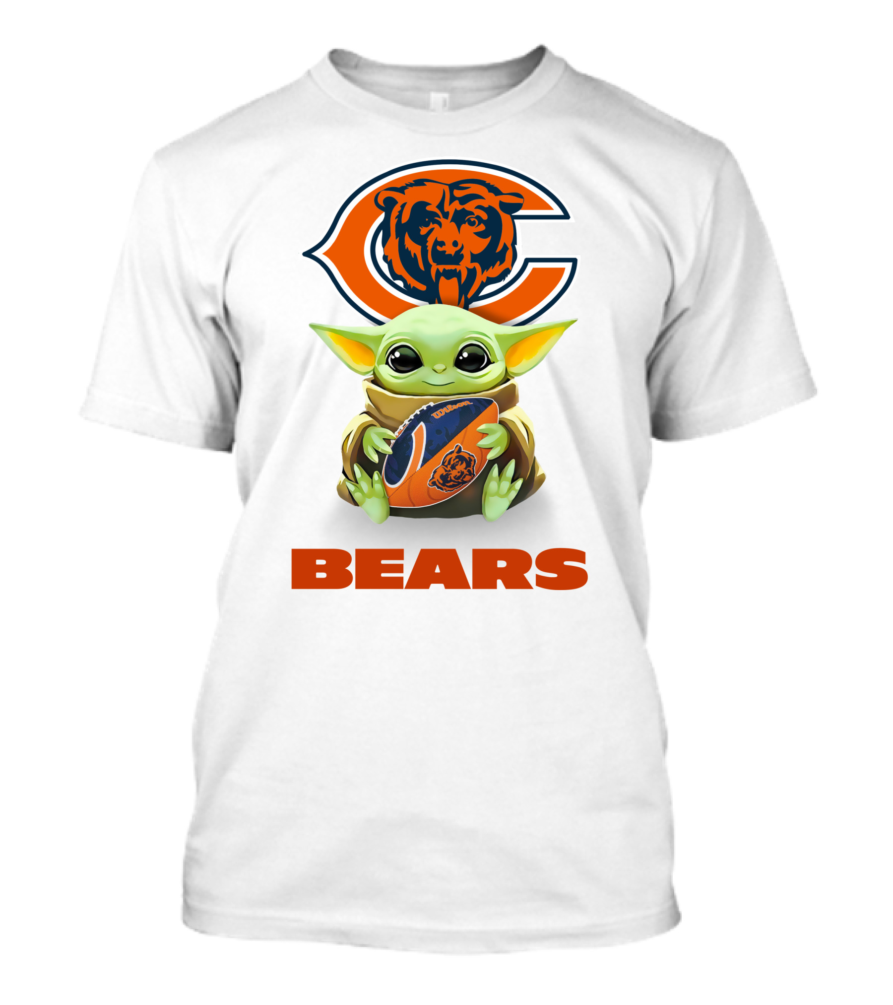 Baby Yoda Hug Chicago Bears Football Bears T-Shirt