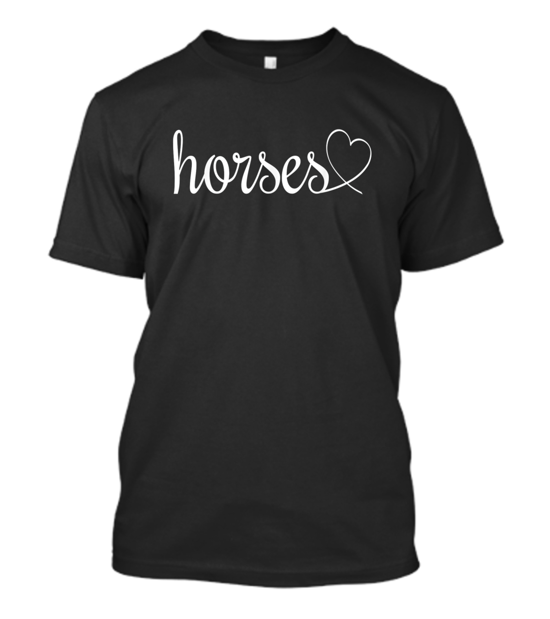 Horses Script With Heart T-Shirt