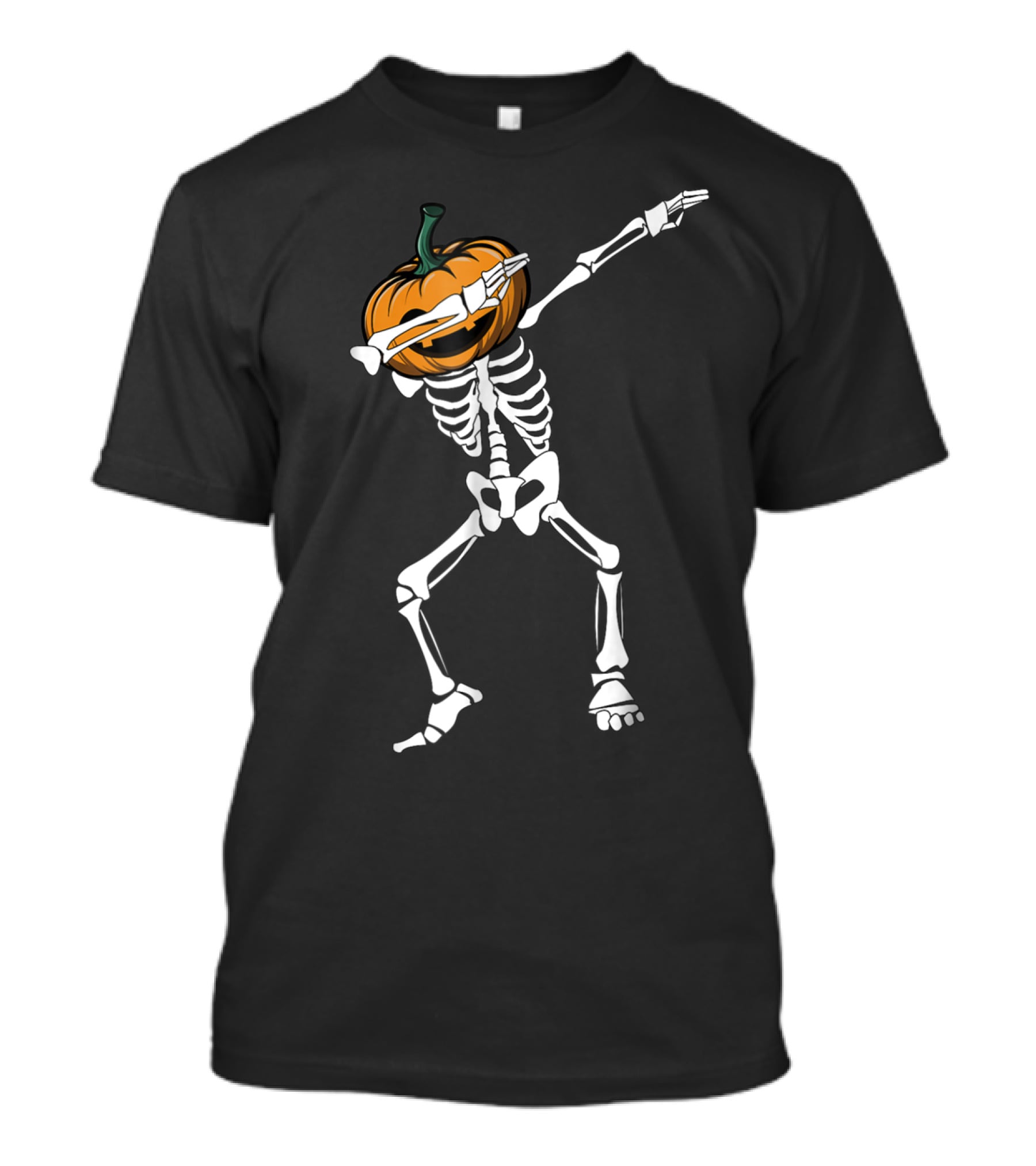 Funny Dabbing Pumpkin Head Skeleton Halloween T-Shirt