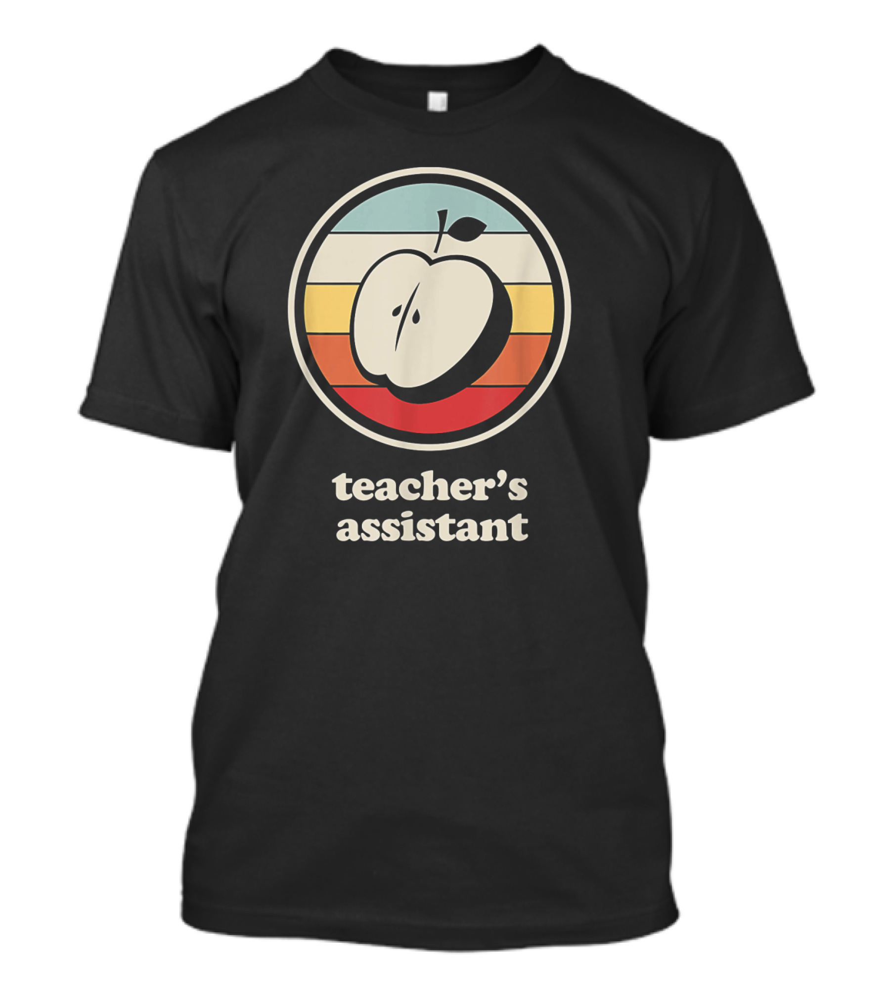 Teacher's Assistant Retro Apple Circle T-Shirt
