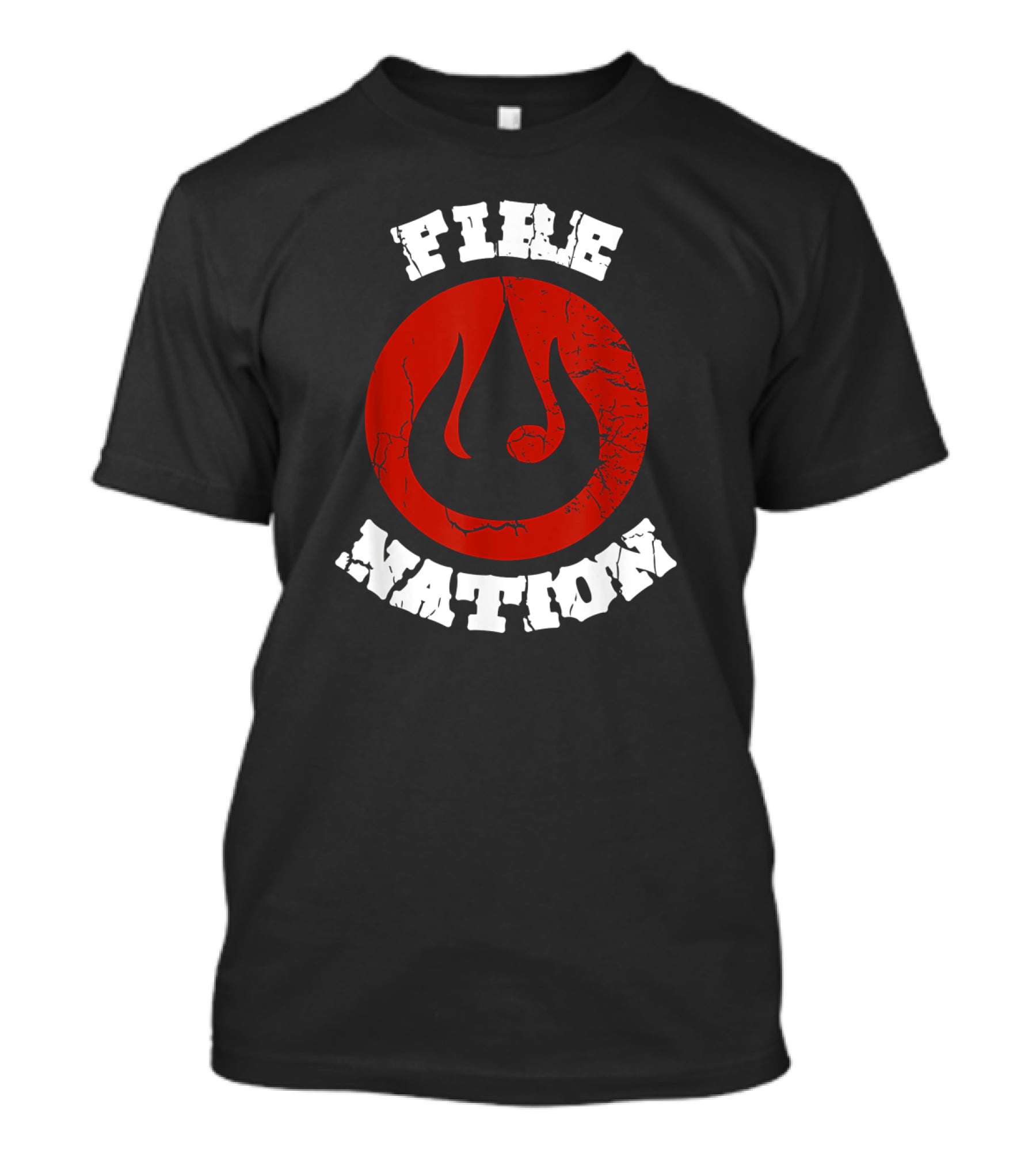 Fire Nation Avatar Game Symbol Cracked Red Circle T-Shirt