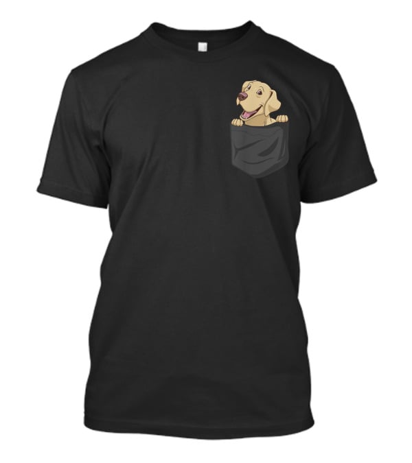 Cute Labrador Retriever Puppy In Pocket T-Shirt