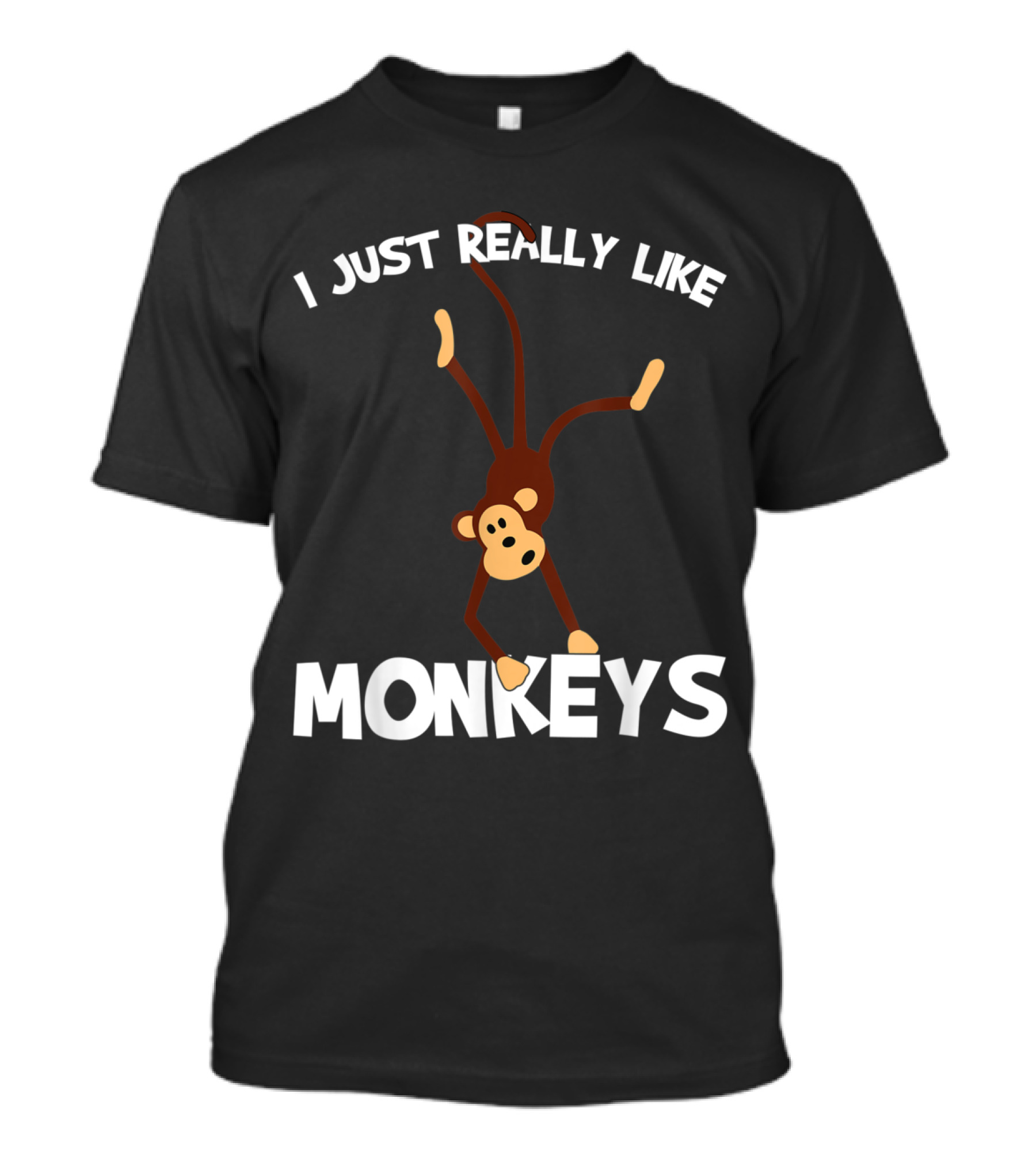 I Just Really Like Monkeys Playful Monkey Handstand T-Shirt