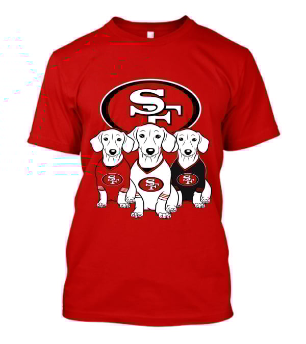 San Francisco 49ers Dachshund Dog Trio T-Shirt
