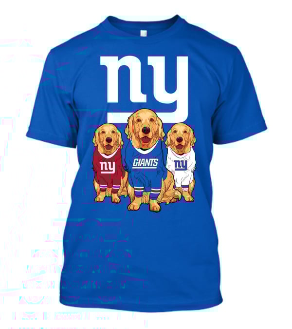 New York Giants Ny Giants Golden Retrievers T-Shirt