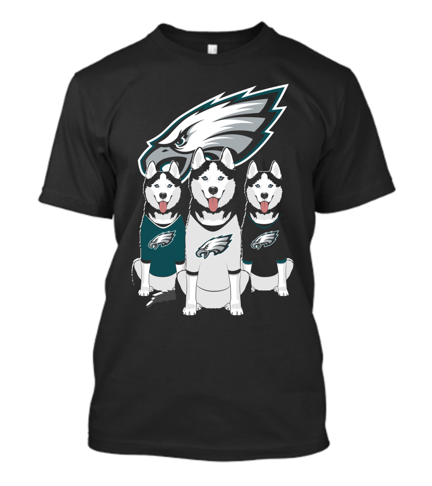 Philadelphia Eagles Husky Dogs T-Shirt