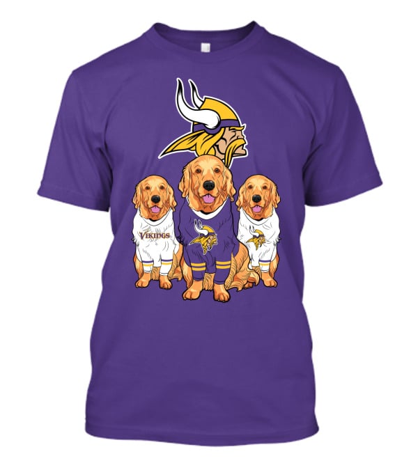 Minnesota Vikings Golden Retrievers T-Shirt